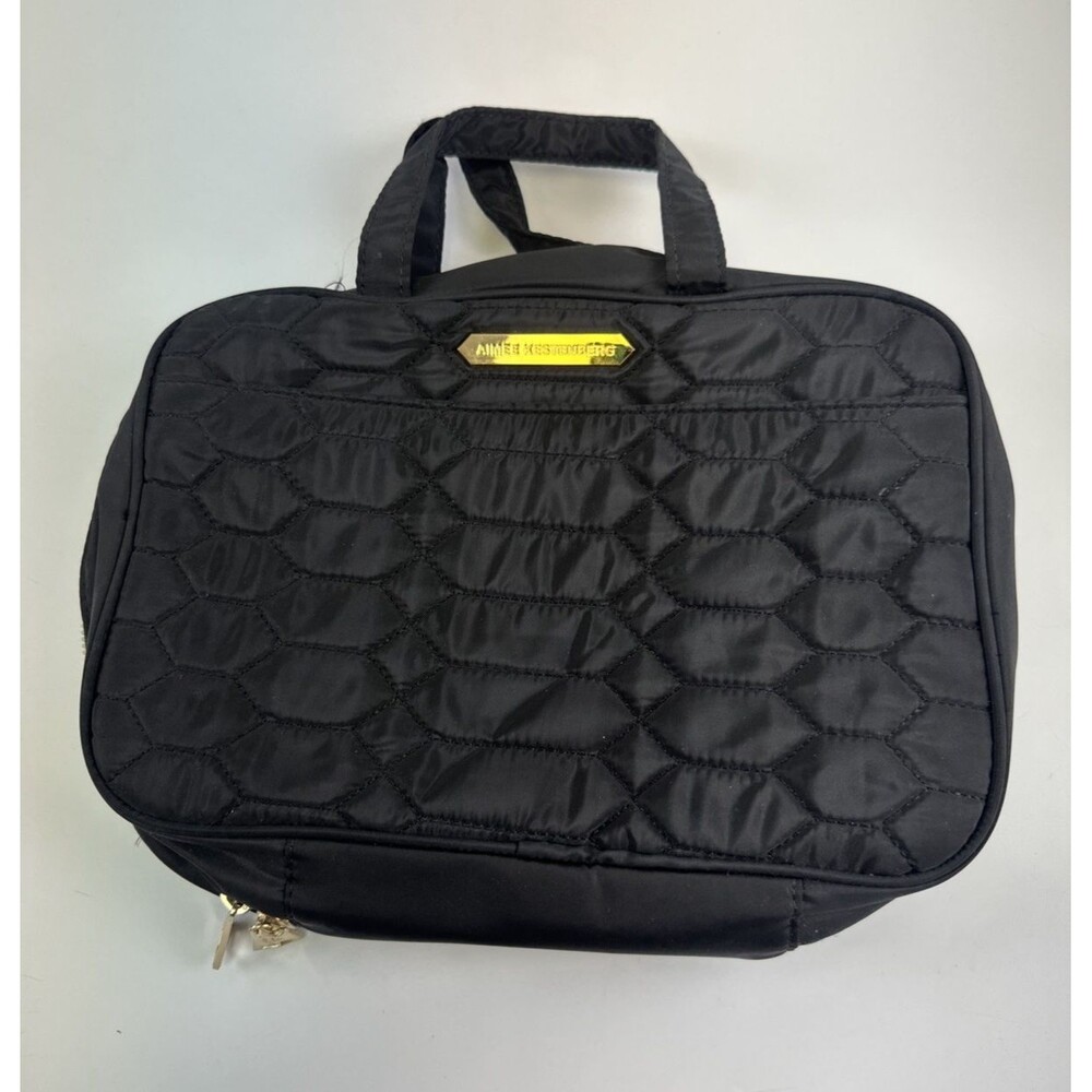 Aimee Kestenberg "Just Saying" Crossbody Marble Print And Black Cosmetic Bag Zip - Picture 10 of 16
